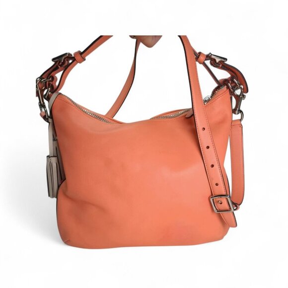 Coach Legacy Perforated Leather Courtenay Hobo in coral - Picture 13 of 13